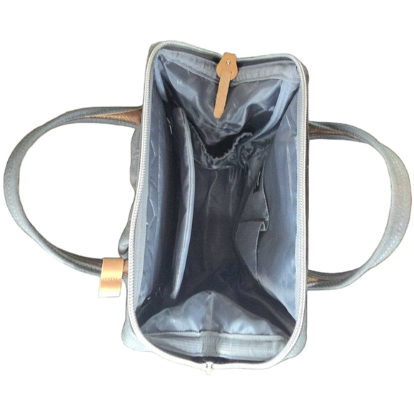 Himawari Gray Backpack Purse Wide Opening Canvas Travel Laptop BackpackStyle - Picture 7 of 16